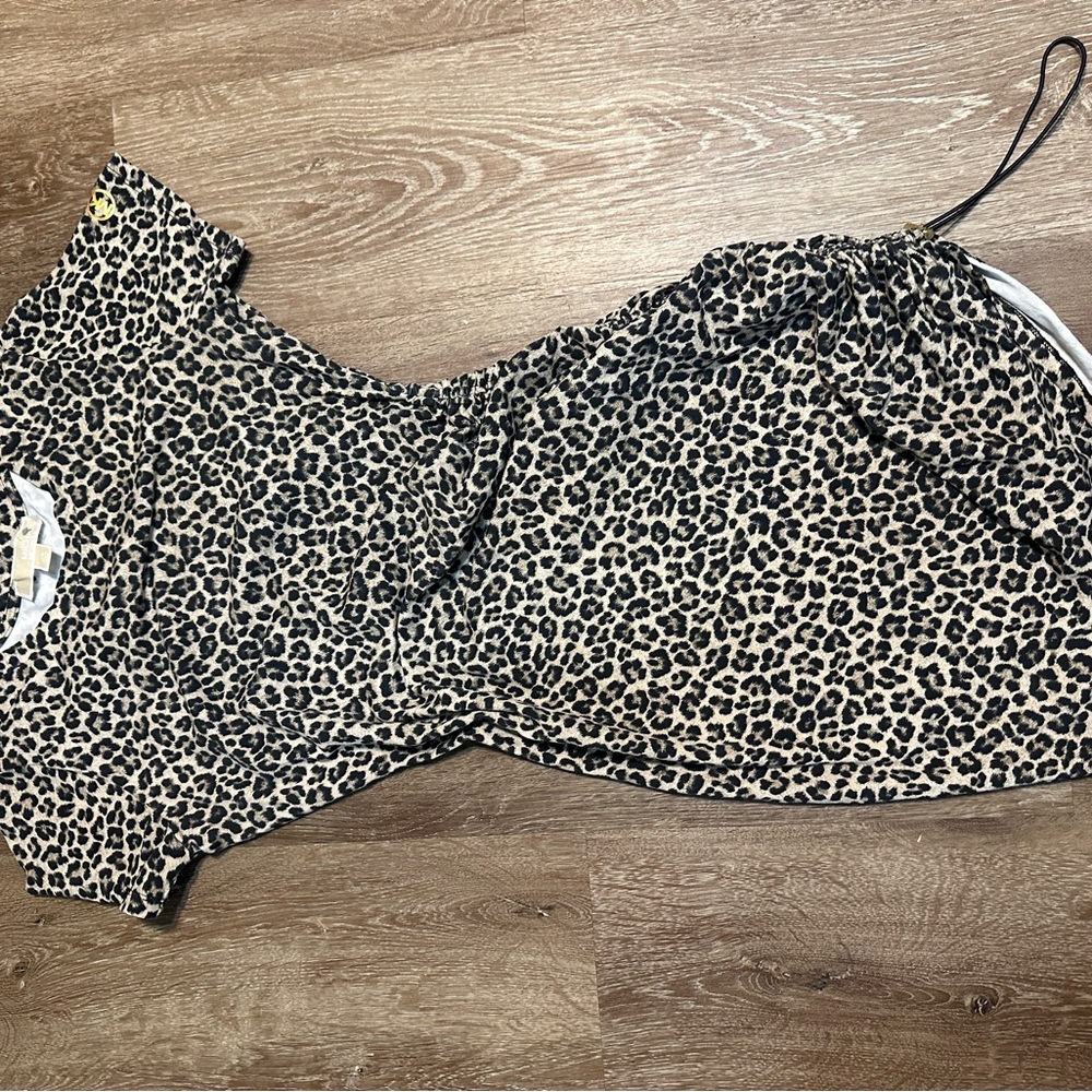 Michael Kors beige  and black brown Bodycon Mini Dress women size xs - Picture 5 of 11